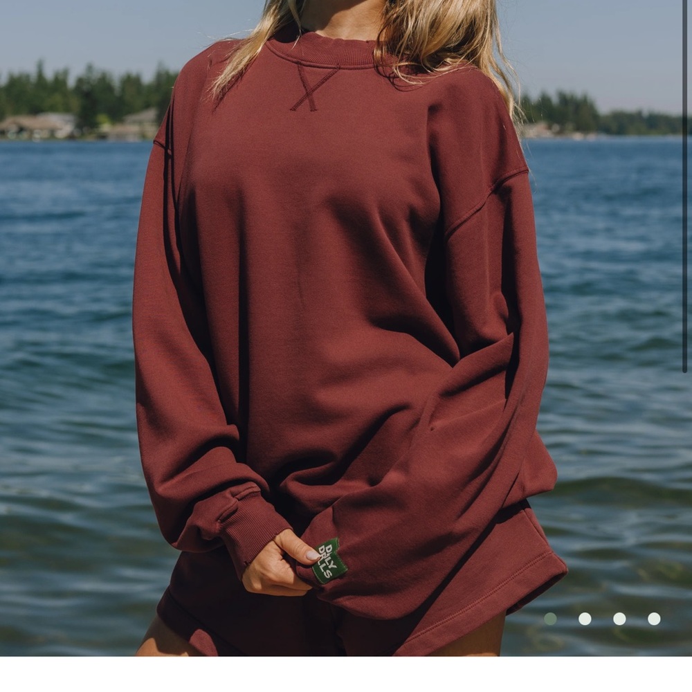 Daily Drills Burgundy Oversized sweat set!
